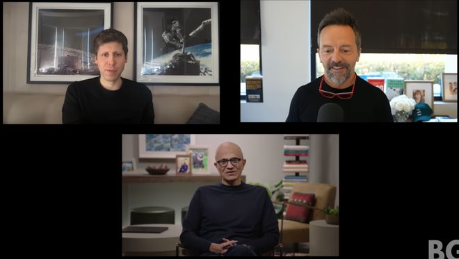 组后首次对谈：「我们是天作之合！」j9九游会登录奥特曼和纳德拉艰难重(图5)